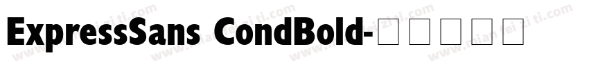 ExpressSans CondBold字体转换